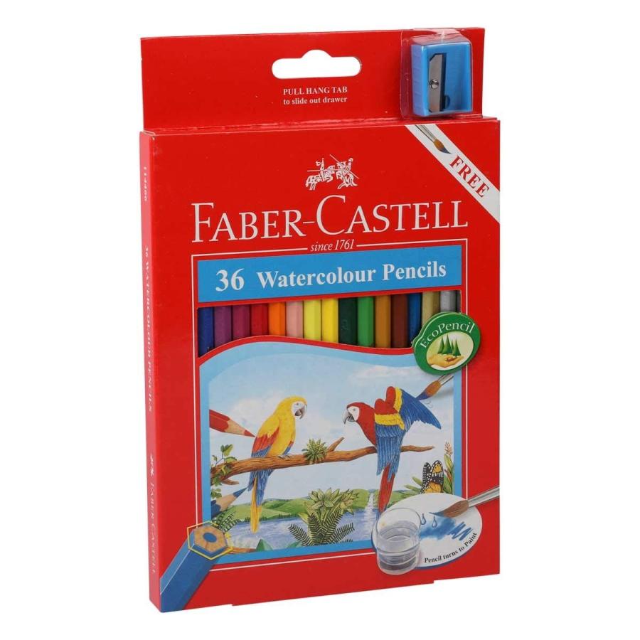 Faber Castell WaterColor Pencils with Sharpener and Brush 48 WaterColored Pencils set｜kame-express｜03