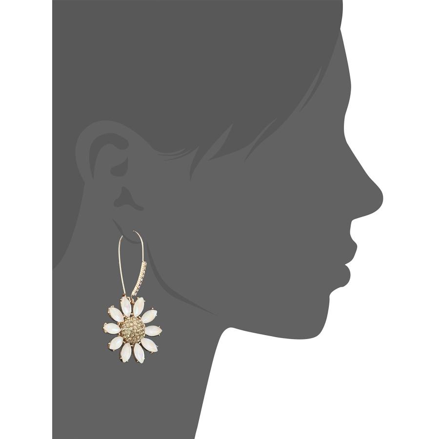 Betsey Johnson Pave Daisy Flower Dangle Earrings｜kame-express｜02