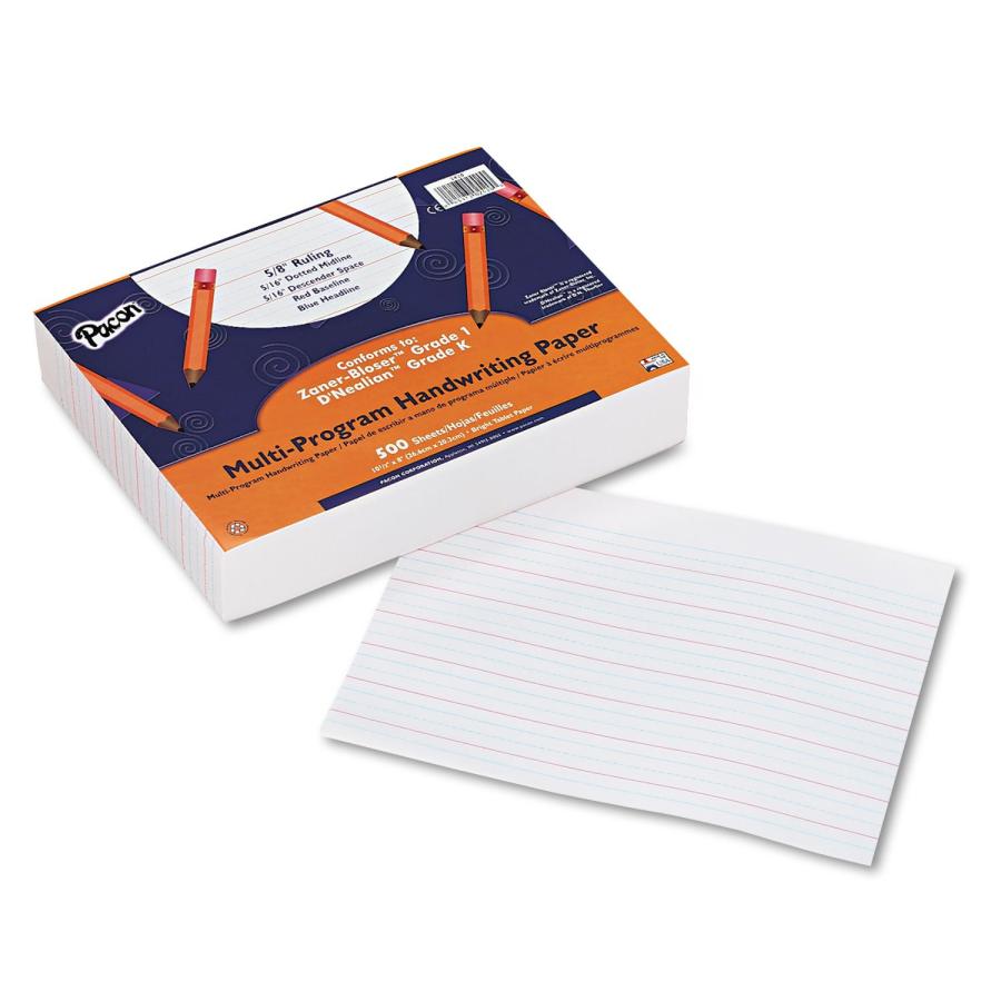Pacon 2420 MultiProgram Handwriting Paper 5/8Inch Long Rule 101/2 x