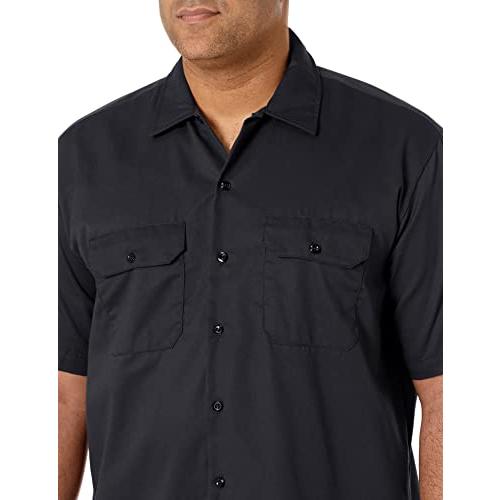 Dickies mens Short-sleeve Work Shirt Black Extra Large｜kame-express｜03