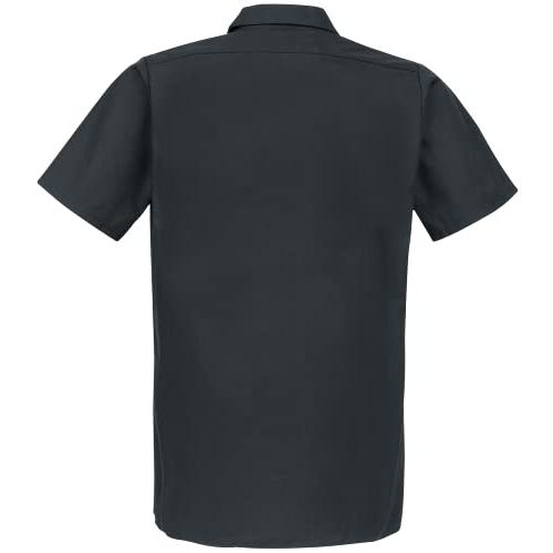 Dickies mens Short-sleeve Work Shirt Black Extra Large｜kame-express｜05