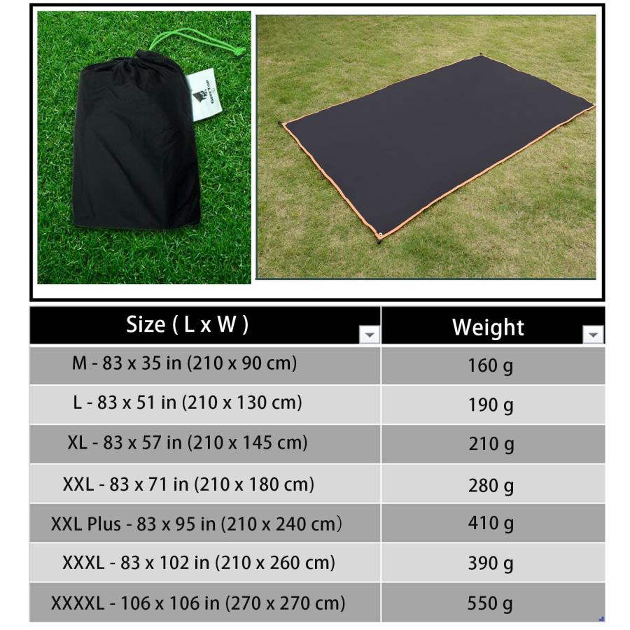 GEERTOP Tent Footprint Ultralight Tent Tarp for Under Tent Waterproof Ground Cloth Mat for Outdoor Camping Hiking Backpa｜kame-express｜06