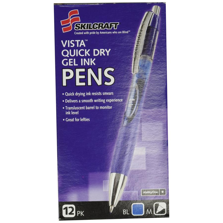 SKILCRAFT Vista Retractable Gel Pens (12 Pack) WAMP00PG55かめよしエクスプレス