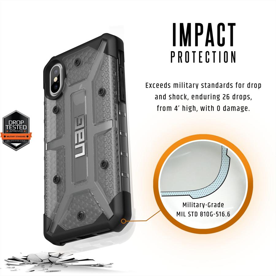 URBAN ARMOR GEAR UAG iPhone Xs/X [5.8-inch Screen] Case Plasma [Ash] Rugged Shockproof Military Drop Tested Protective C｜kame-express｜03
