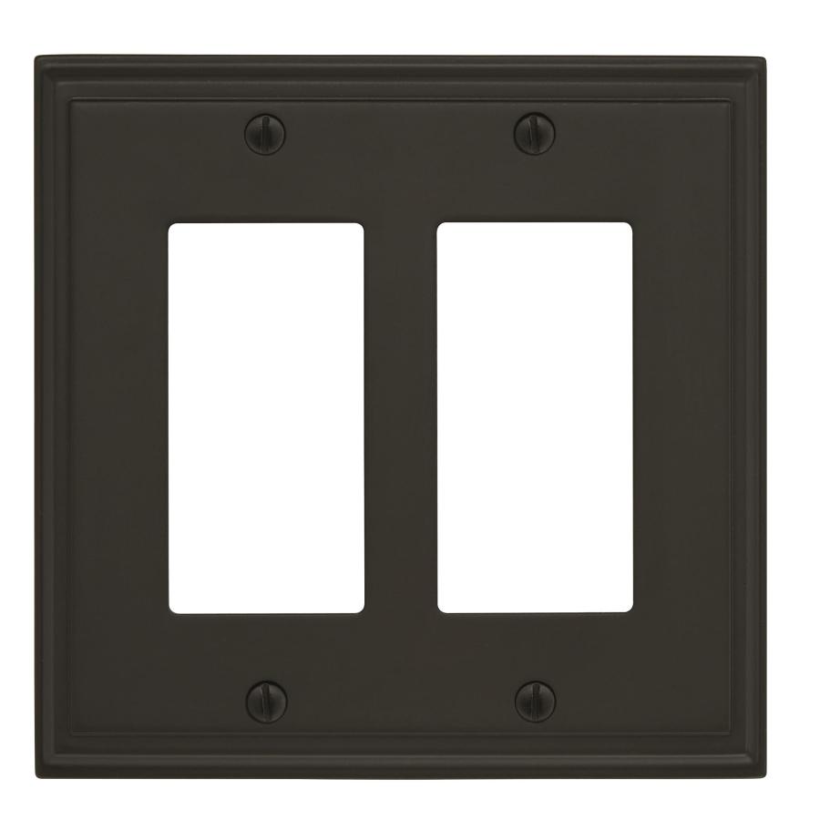 Amerock | Wall Plate Black Bronze 2 Rocker Switch Cover Mulholland 1 ...