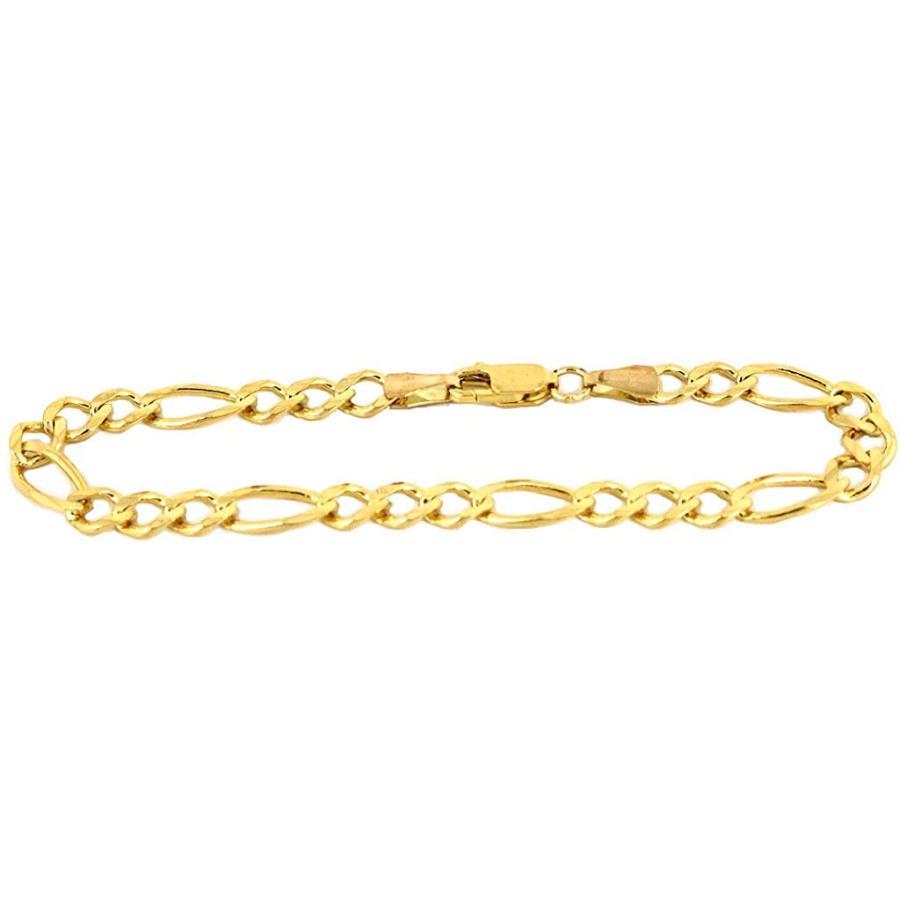 10 Karat Gelbgold Halb Massive Figaro Gliederkette Halskette Türkei
