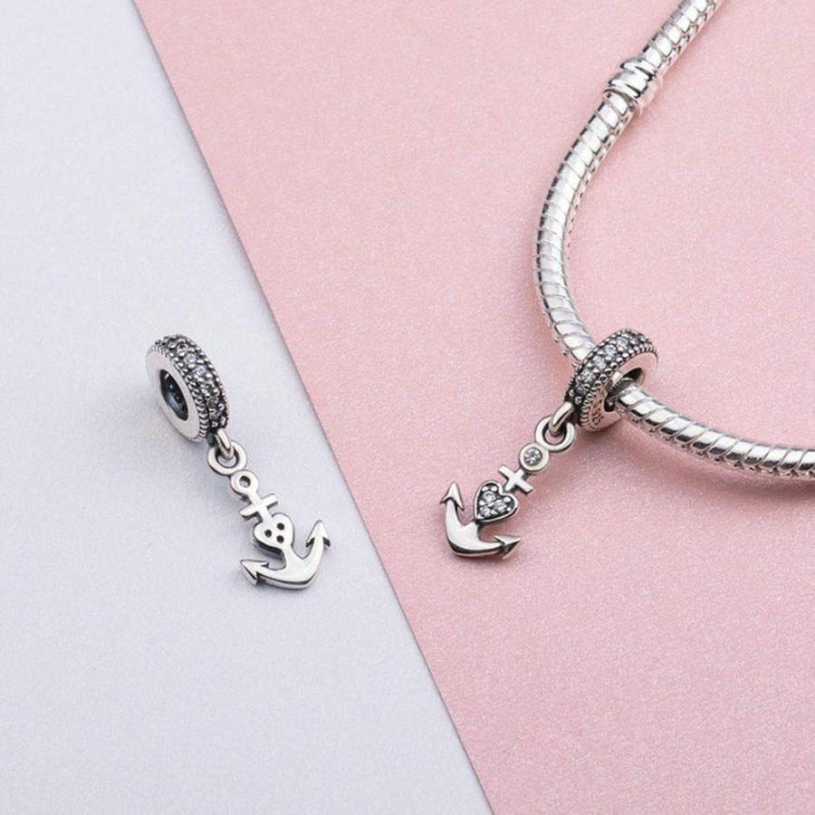 Anchor Charm 925 Sterling Silver Sailor Charm USN Charm Sea Charm Birthday Charm Anniversary Charm for Pandora Charms Br｜kame-express｜02