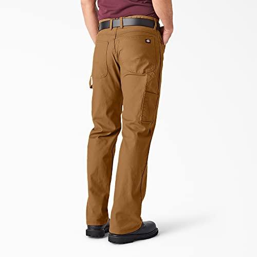 Dickies Men's Relaxed Fit Straight-Leg Duck Carpenter Jean Brown Duck 34W x 32L｜kame-express｜02