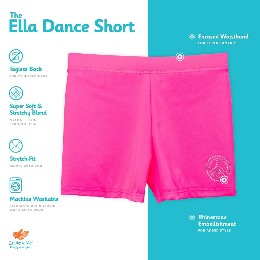 Lucky & Me Girls Dance Shorts for Gymnastics & Dancewear Ella 3 Pack Pink Lemonade Size 4-5 Years｜kame-express｜02