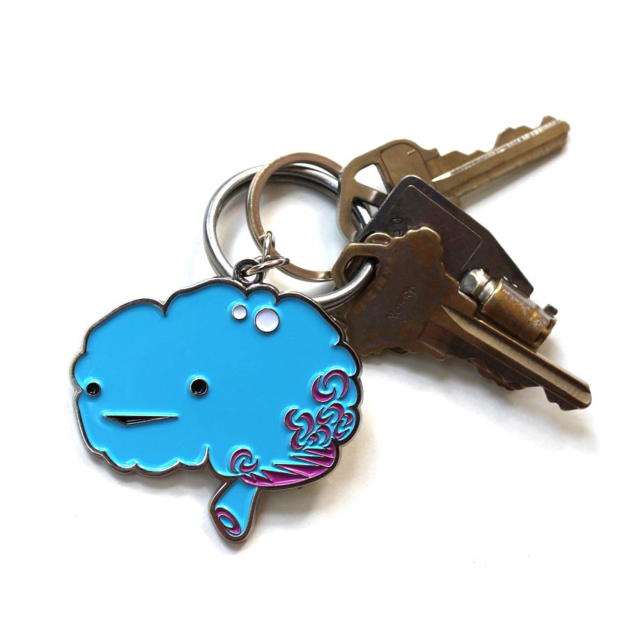 I Heart Guts Brain Keychain - All You Need is Lobe - 2 Engraved Enamel Metal Keychain｜kame-express｜03