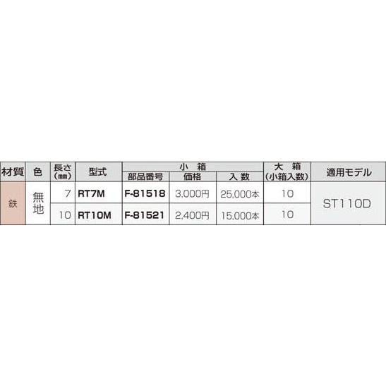 マキタ RT線ステープルRT10M（充電式タッカST110D,ST111D,ST112D