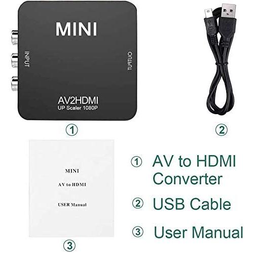 RCA to HDMI変換コンバーター AV hdmi コンバーター AV to HDMI変換コンバーター AV to HDMI 変換器 コンポジットをHDMIに変換アダプタ｜kameinokoufuku｜05