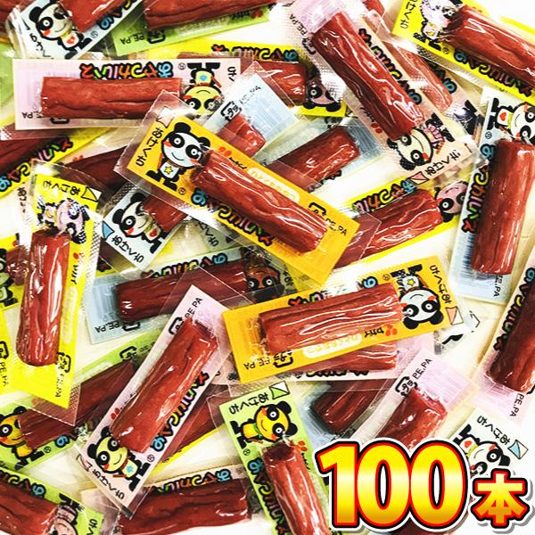 ヤガイ おやつカルパス 100本　ゆうパケット便 メール便 送料無料 業務用 大量 駄菓子 お菓子 イベント おつまみ 珍味 カルパス ポイント消化 の商品画像