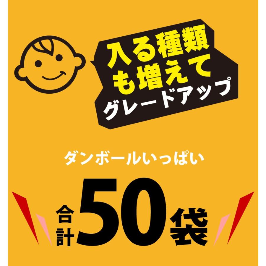 スナック菓子！駄菓子好き大集合！10種類50袋セット　全国送料無料 スナック菓子 小袋 お祭り お菓子 詰め合わせ 送料無料 福袋 個包装  縁日 ギフト 菓子まき｜kamejiro｜03