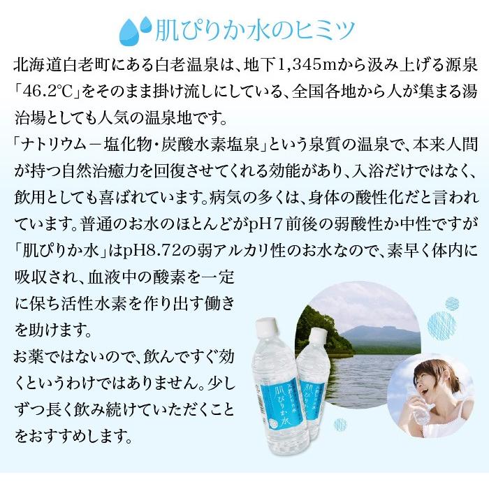 天然シリカ水 肌ぴりか水 500ｍl×24本入｜kamekichishoten｜03