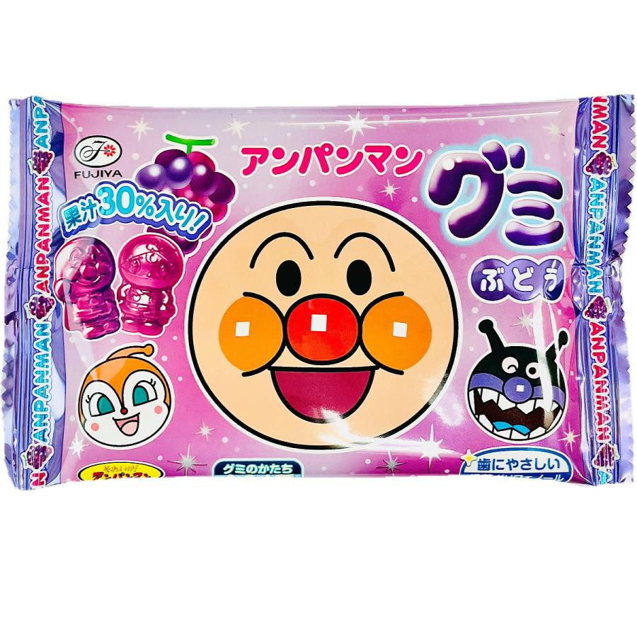 不二家（FUJIYA） アンパンマングミ ぶどう味 1袋（6粒入り）×10袋