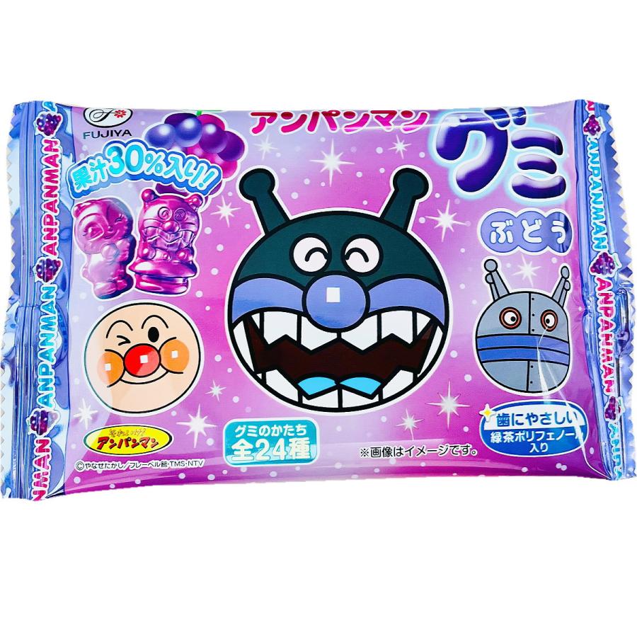 不二家（FUJIYA） アンパンマングミ ぶどう味 1袋（6粒入り）×10袋