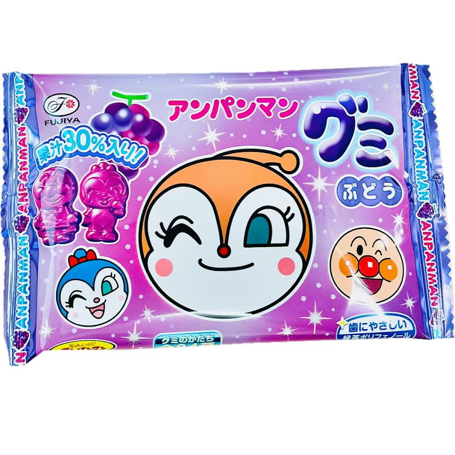不二家（FUJIYA） アンパンマングミ ぶどう味 1袋（6粒入り）×10袋