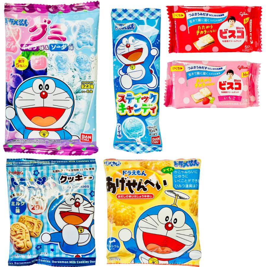 クリスマス限定 キャラクター（ ドラえもん ）お菓子 サンタ帽子 6点
