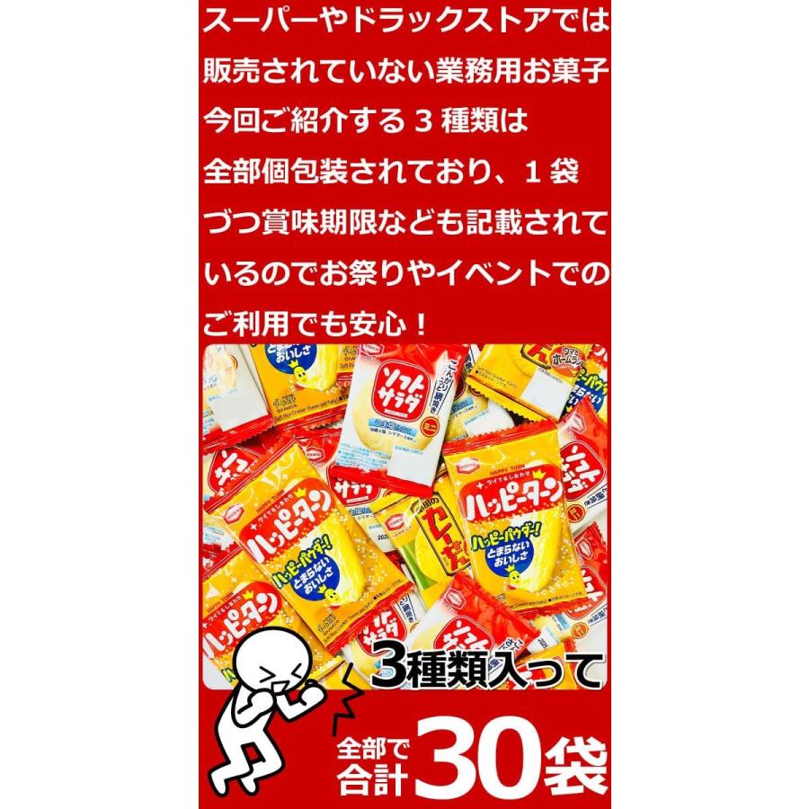 亀田製菓 3種類 合計30袋 詰め合わせセット 「ハッピーターン」「カレーせん」「ソフトサラダ」 メール便 送料無料 業務用 煎餅 | 亀田製菓 | 05