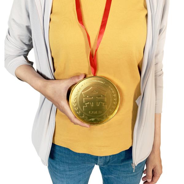 でっかくなってパワーアップ！溶けにくい！ 金メダルチョコ 1個（7点入）×20個　送料無料 チョコ ラムネ 駄菓子 メダル 金賞 優勝 イベント 景品 |  | 04