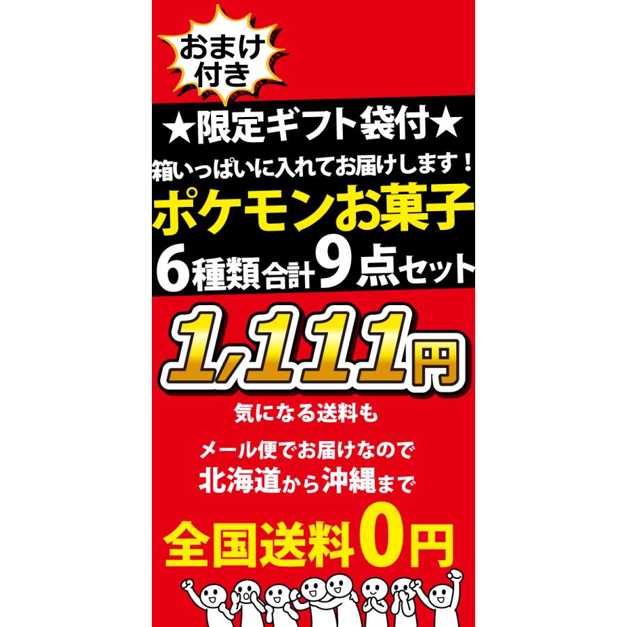 今なら「おまけ付き」 ポケモンギフト袋付！ ポケモン 6種類 合計9点