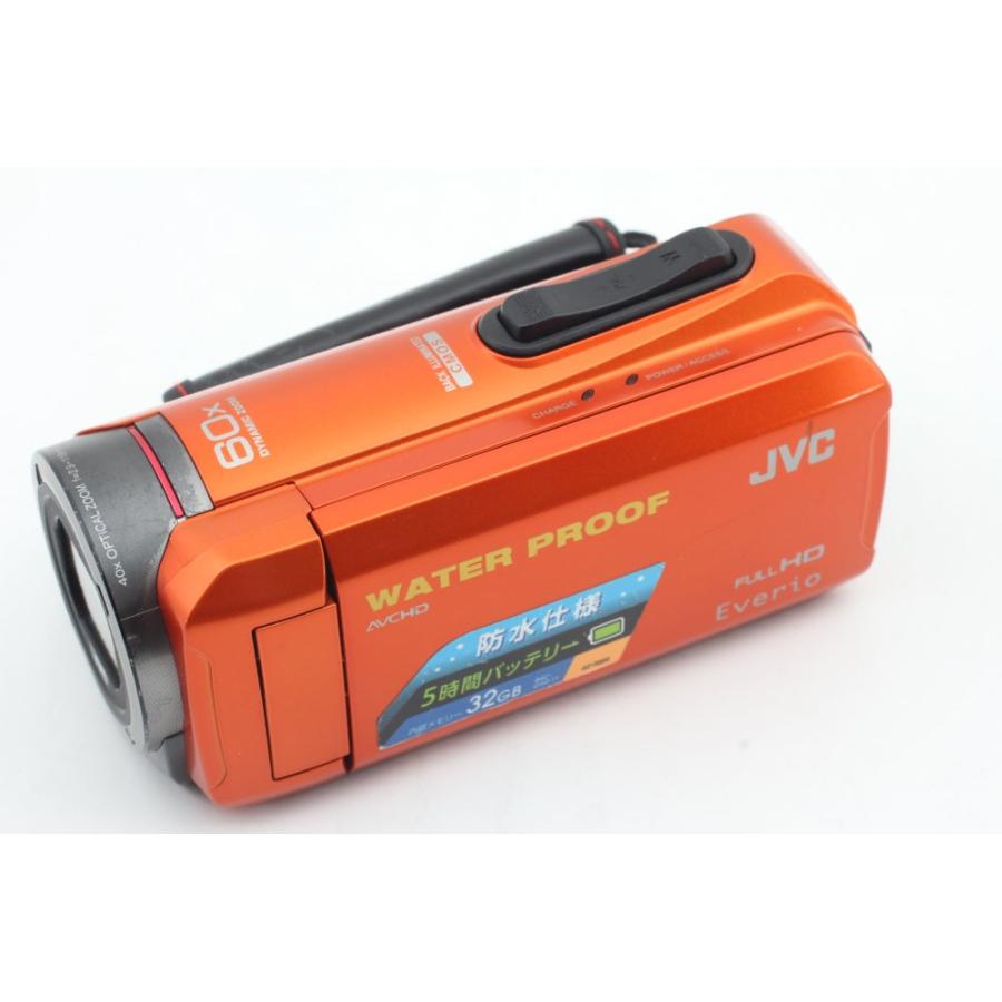 JVC KENWOOD JVC ビデオカメラ EVERIO 防水 防塵 内蔵メモリー32GB オレンジ GZ-R300-D :3448