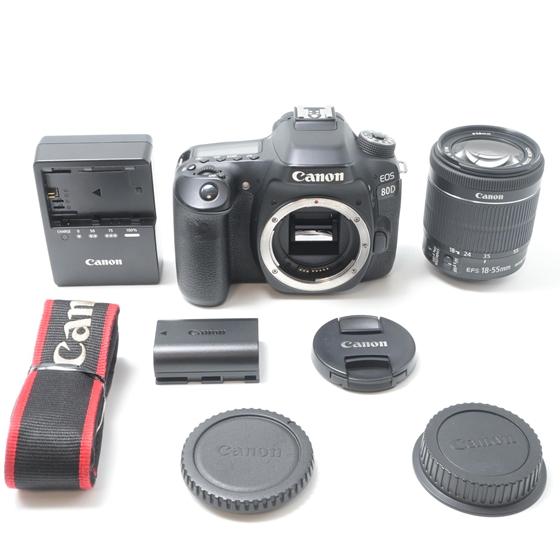 キヤノン Canon EOS 80D レンズキット EF-S18-55mm F3.5-5.6 IS STM 付属 | 