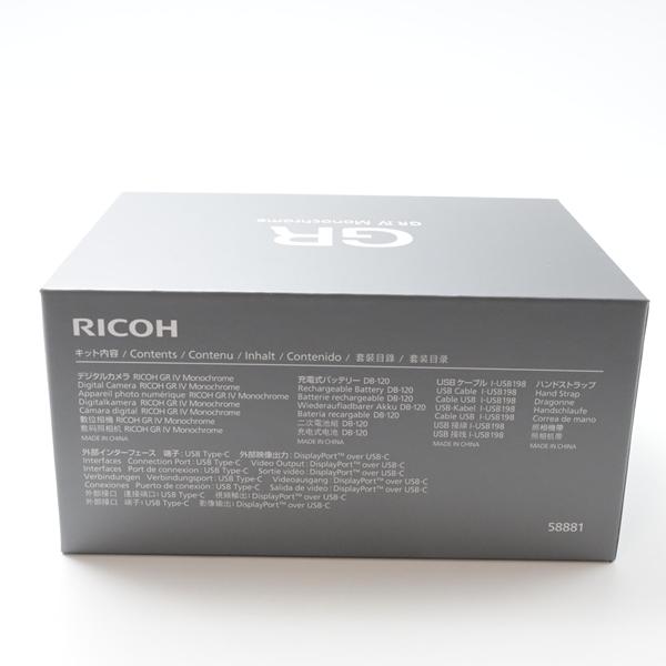 リコー RICOH GR IV Monochrome【新品】 |  | 03