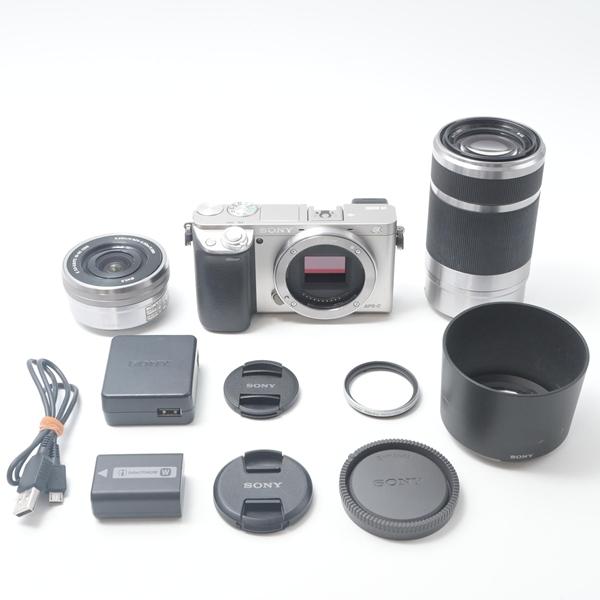 ソニー SONY α6000 ダブルズームレンズキット シルバー ILCE-6000Y S[美品B] | 