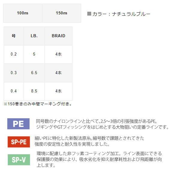 バリバス [1] アバニ ライトゲーム スーパープレミアムPE X4 150m 0.2号｜kameya-ec1｜03