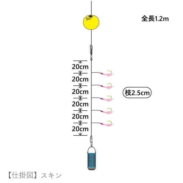 Gamakatsu がまかつ [1] うきまろサビキスキン 5-0.8 UM-110