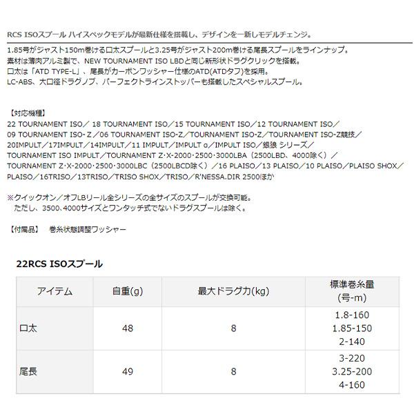SLP WORKS SLPワークス RCS ISO 22尾長スプール [90] : かめや釣具