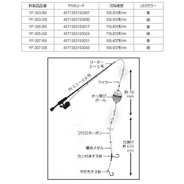 ハピソン かっ飛び太刀魚仕掛けセット Xs 緑 Yf 303 Gs 1 かめや釣具 通販 Paypayモール