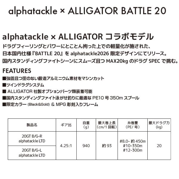 アルファタックル×アリゲーター [90] バトル 20GT B/G-L アルファタックル LTD ブラックゴールド 左ハンドルの画像