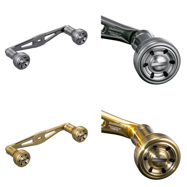 シマノカスタムパーツ 25夢屋 ダブルハンドルアルミノブ 55mmゴールド シマノ 夢屋 ダブルハンドルアルミノブ 55mm ゴールド - 釣具の