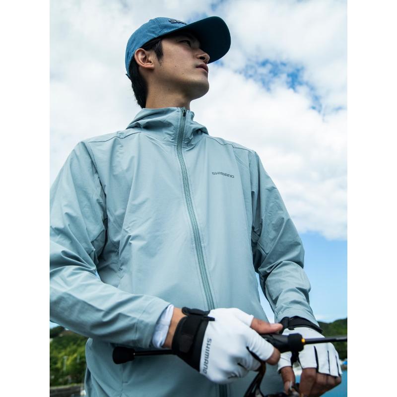 新品未使用 シマノ SHIMANO WJ-020W テックフーディー シマノ（SHIMANO） WJ-020W インショアブルー Lサイズ テック