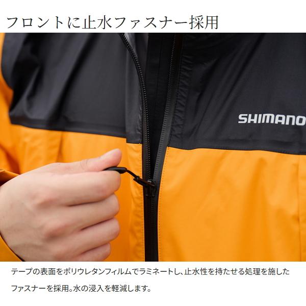 ポイント15倍 シマノ [90] 25 3レイヤー レインスーツ RA-047X オレンジ Mの画像