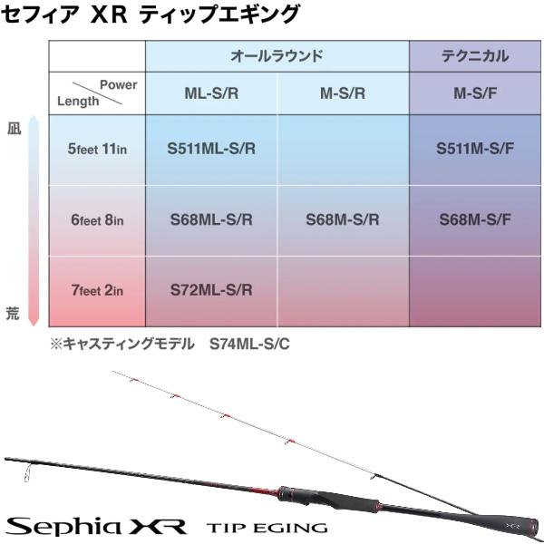 シマノ '22 セフィアXR ティップエギング S511ML-S/R [90 シマノ '22 セフィアXR ティップエギング S511ML-S/R [90