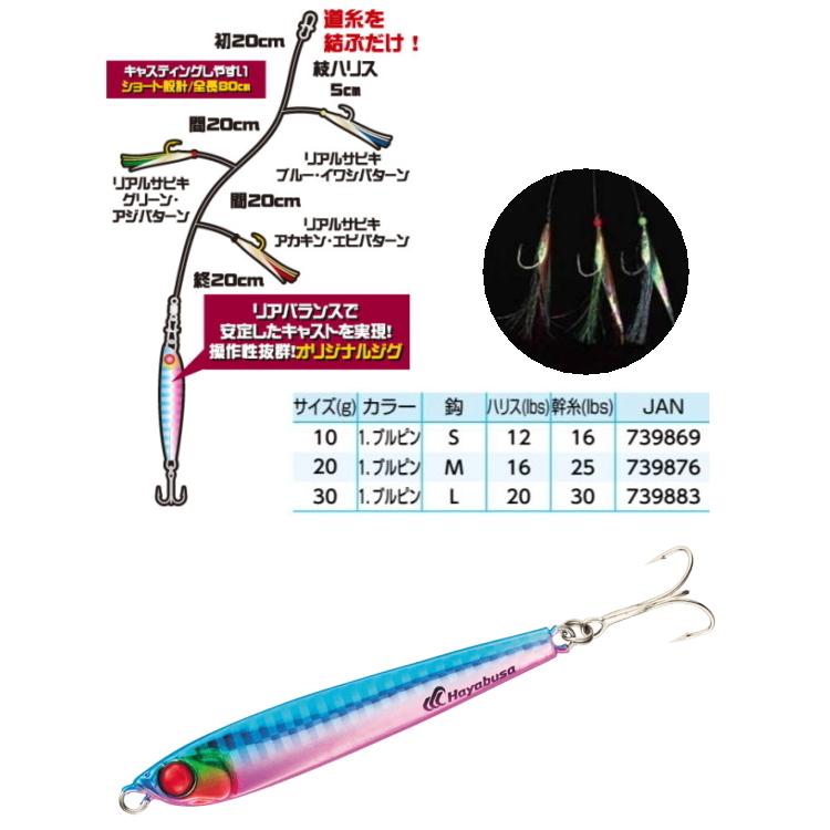 ハヤブサ 堤防ジギングサビキセット 3本鈎 Ha281 30g N8 3 かめや釣具 通販 Paypayモール
