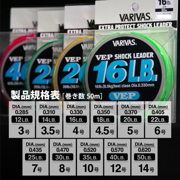VARIVAS（バリバス） [1] VEP ショックリーダー ナイロン 50m 25LB/7号