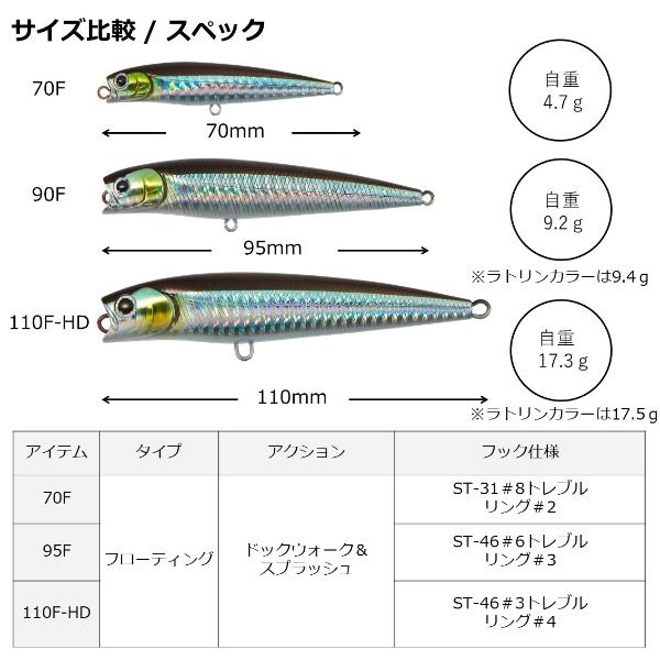 DAIWA（ダイワ） [90] モアザン ソルトペンシル 95F マットライム