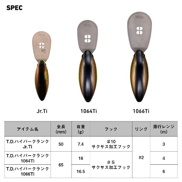 旧ロゴ ダイワT.D. HYPER CRANK ti 1066 DAIWA（ダイワ） [90] T.D.ハイパークランク 1066Ti 笹濁りグリッター