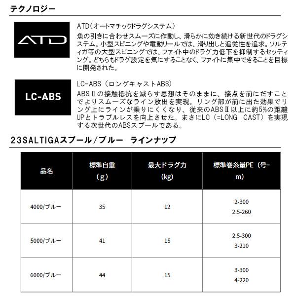 SLP WORKS SLPワークス [90] 23ソルティガ 5000 スプール ブルー