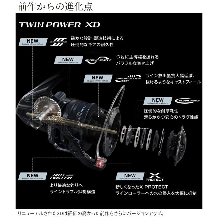シマノ（SHIMANO） [90] 25 ツインパワー XD 4000HG (G1) : かめや釣具