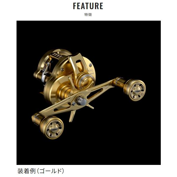 シマノ [90] 25 夢屋 ダブルハンドルアルミノブ 60mm ゴールド