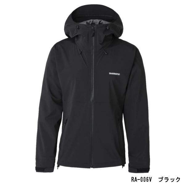 ポイント15倍 シマノ '22 ストレッチ レインジャケット RA-006V ブラック M 2022春夏モデル [90]