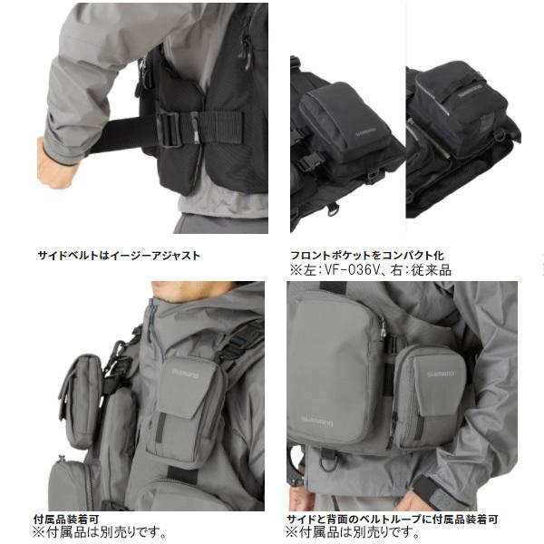 シマノ（SHIMANO） 22 デタッチャブルゲームベスト VF-036V グレー