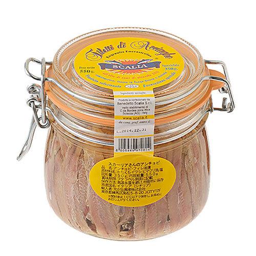 スカーリア フィレアンチョビ　５５０ｇ スカーリアさんのアンチョビ ｜acciughe Anchovies カタクチイワシ SCALIA （固形量350ｇ）シチリア スカーリアさん の商品画像