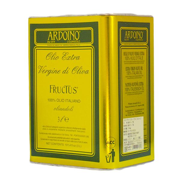 3L缶 アルドイーノ　ＥＸＶオリーブオイル　フルクトゥス　3Ｌ　Ardoino（Yahoo!・タルタルーガ Yahoo!店）